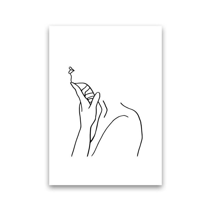 Finger On Chin - No Frame Print, 42cm H x 29.7cm W x 4cm D, Wrapped Canvas