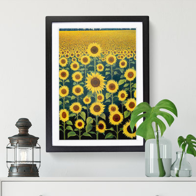 Sunflower Field Art Vol.1 1 Piece Single Picture Frame Wall Art