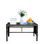 Table basse de patio avec verre trempé transparent - Assemblage requis, brun, brun 30,43 x 17,5, verre, capacité de charge de 180 lb