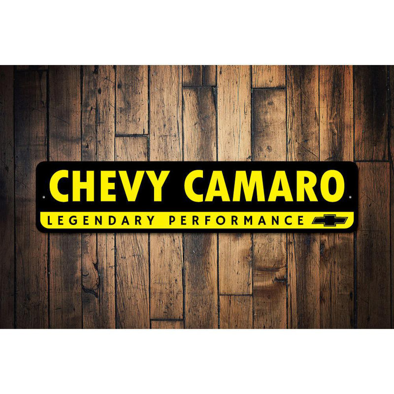 Enseigne en aluminium Chevaro Logo Camaro, H 6 po x l 24 po x P 0,063 po