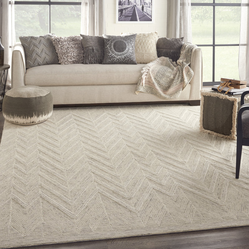 Codyjames Wool Chevron Indoor Rug, Rectangle 8' x 10'6"