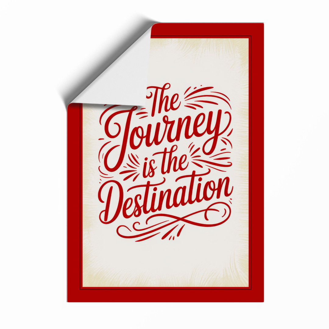 The Journey is the Destination Vintage - Framed Print