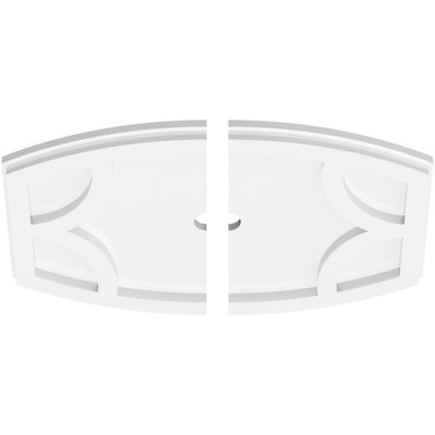 16"W x 10 5/8"H x 1"ID x 8 1/2"C x 1"P Kailey Architectural Grade PVC Contemporary Ceiling Medallion, Two Piece