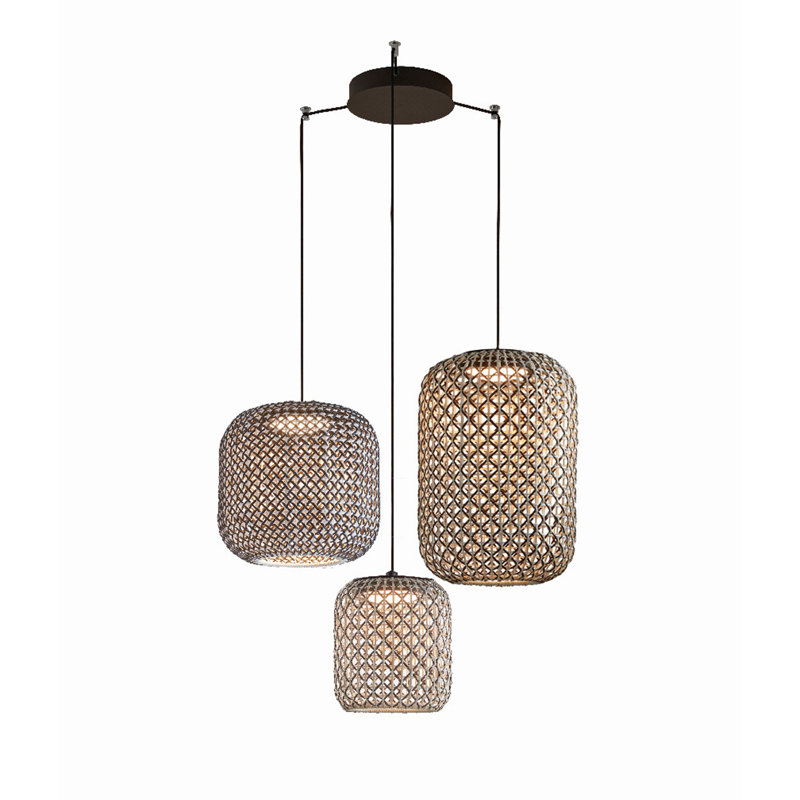 Nans 3 - Light LED Chandelier, Brown