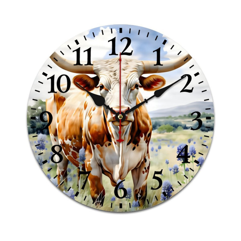 Décoration murale maison 12 x 12 po Texas Longhorn