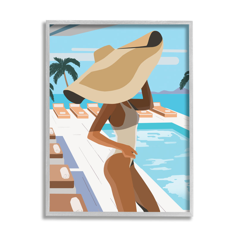 Poolside Fashion - impression, Estampe numérique Farmhouse, H 30 po x l 24 po