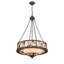 Luminaire suspendu unique en bronze à 6 lumières Jahanara