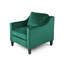 Fauteuil club en velours vert