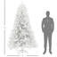 Arbre de Noël artificiel de 7,5 pi de hauteur, arbre de Noël non éclairé avec 1346 pointes de branches, ouverture automatique, base en acier, décoration des Fêtes pour bureau à domicile-1887352936