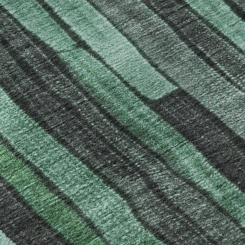 Premium Machine Washable Kumbhar AMF1301 Stripes Rug, Rectangle 9' x 12'
