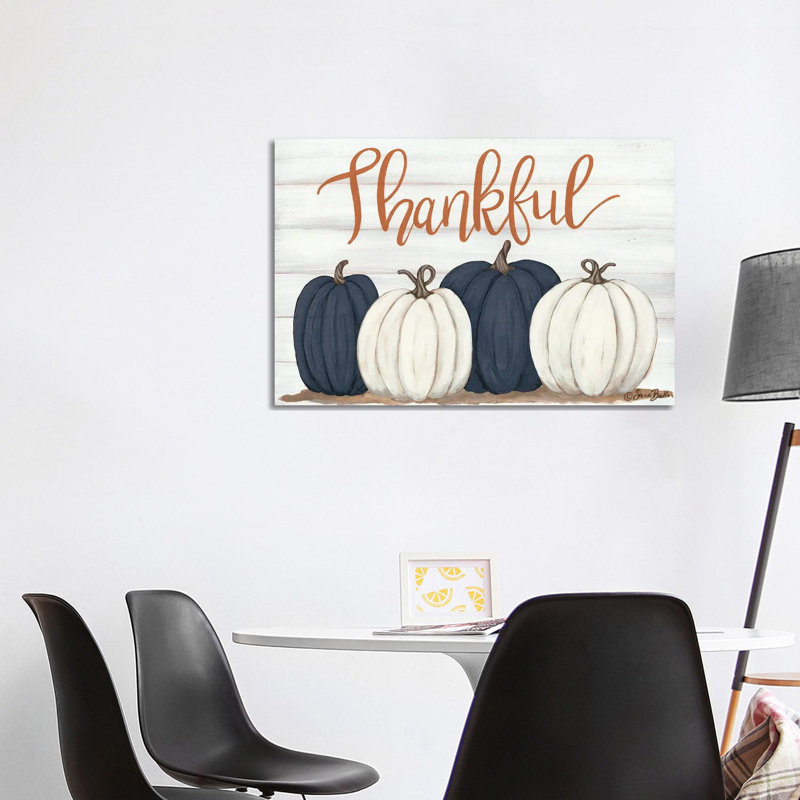 Thankful Pumpkins by Sara Baker - Wrapped Canvas Gallery-Wrapped Canvas Giclée, 101.6 cm H x 66.04 cm W x 1.91 cm D