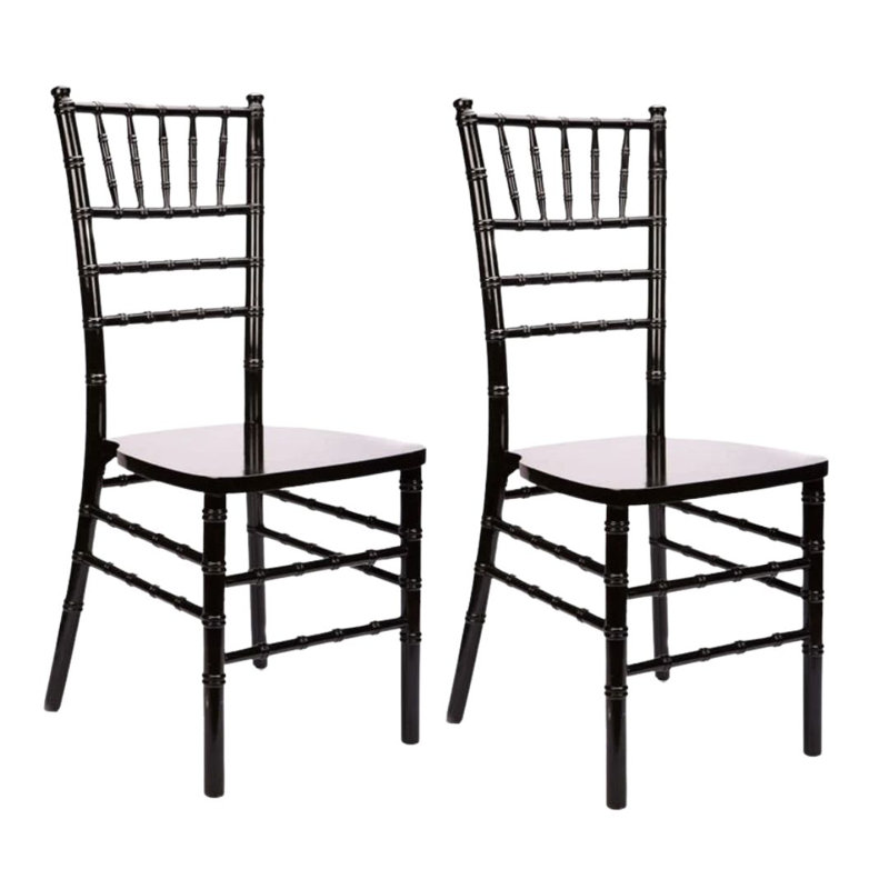 ToughWood Chiavari Chair, 2 Chair Bundle by Chivari, Black, 2