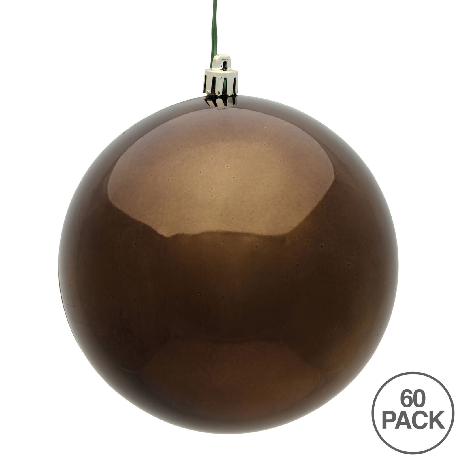 The Holiday Aisle® 4" Shatterproof Bauble, Chocolate Shiny