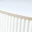 Table basse ronde moderne mobile avec roulettes, 2 tiroirs, plateau en pierre frittée à motif marbré, 29,5 po