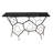 51" Black Stone Abstract Console Table