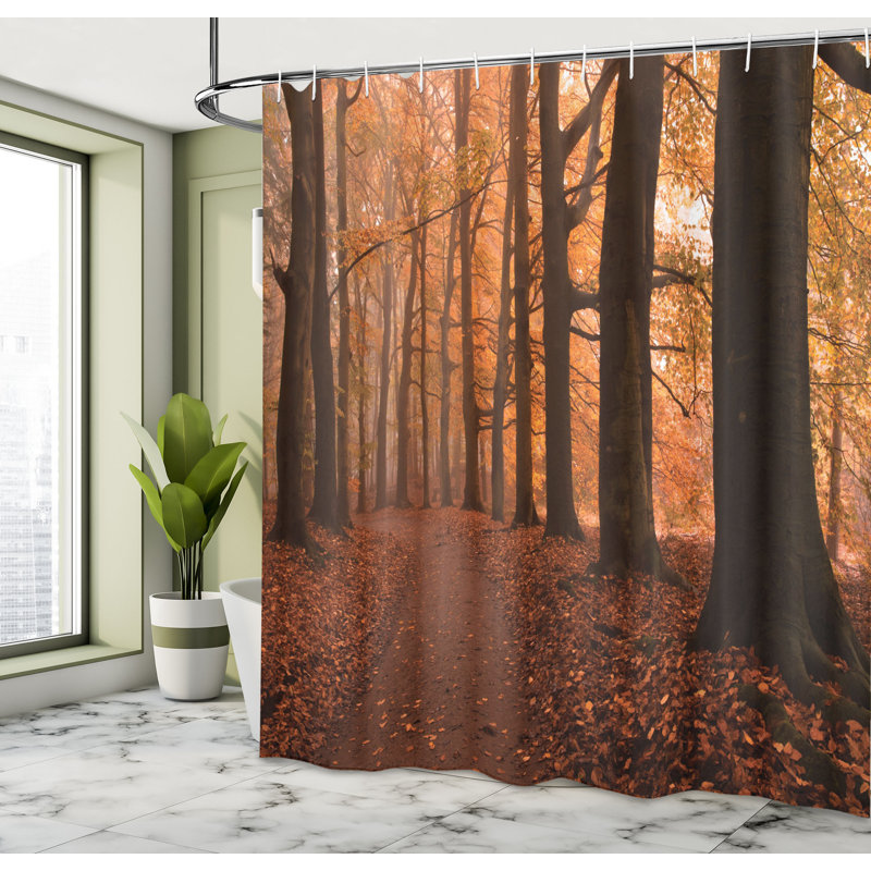 Shower Curtain with Hooks Included, 84" H x 69" W