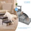Escaliers pour chiens pour petits chiens, escaliers pour animaux avec rangement et marches réglables pour lits hauts et canapé, rampe pour petits chiens et chats, gris à 4 marches
