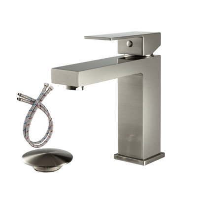 Single-Hole Single-handle Bathroom Faucet with Drain Assembly
