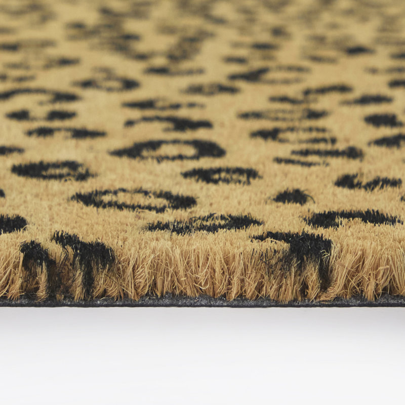 Leopard Black Animal Print Doormat