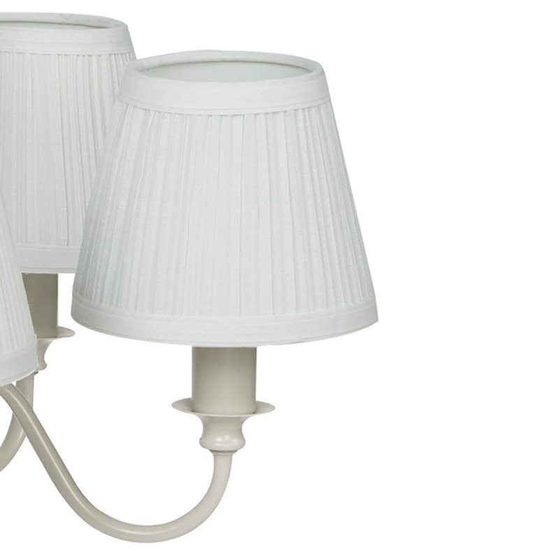 Crumpler 5 - Light Shaded Chandelier, Cream, 130cm H x 48cm W x 48cm D