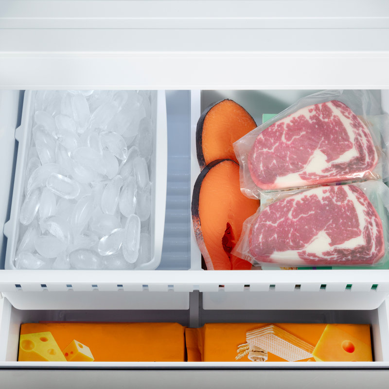 Cosmo 30 in. Vista Collection 17.5 cu. ft. Counter Depth 3-Door French Door Refrigerator, Freezer Drawer, Stainless Steel