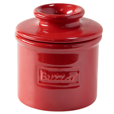 Butter Bell - Le pot en grès original Butter Bell, Collection Café Retro, Rouge Maraschino