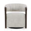 Fauteuil demi-tonneau pivotant rembourré James