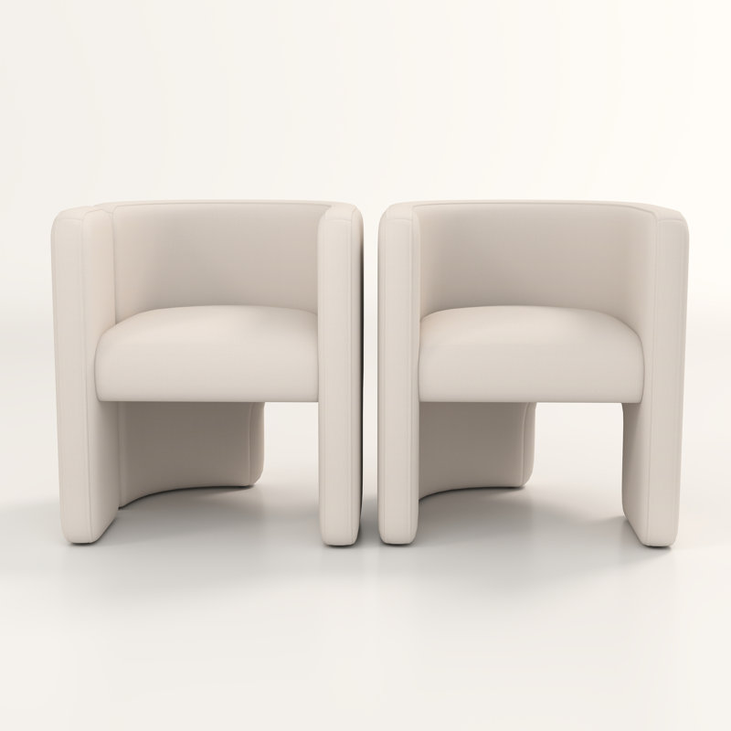 Jaimyn Upholstered Barrel Chair, Beige