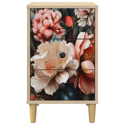  Bedside Cabinet Sonoma Oak Engineered Wood Nightstand Bedroom Furniture