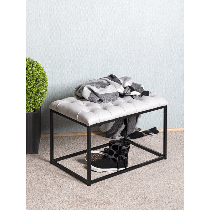Mibella Stahl Accent Stool, White
