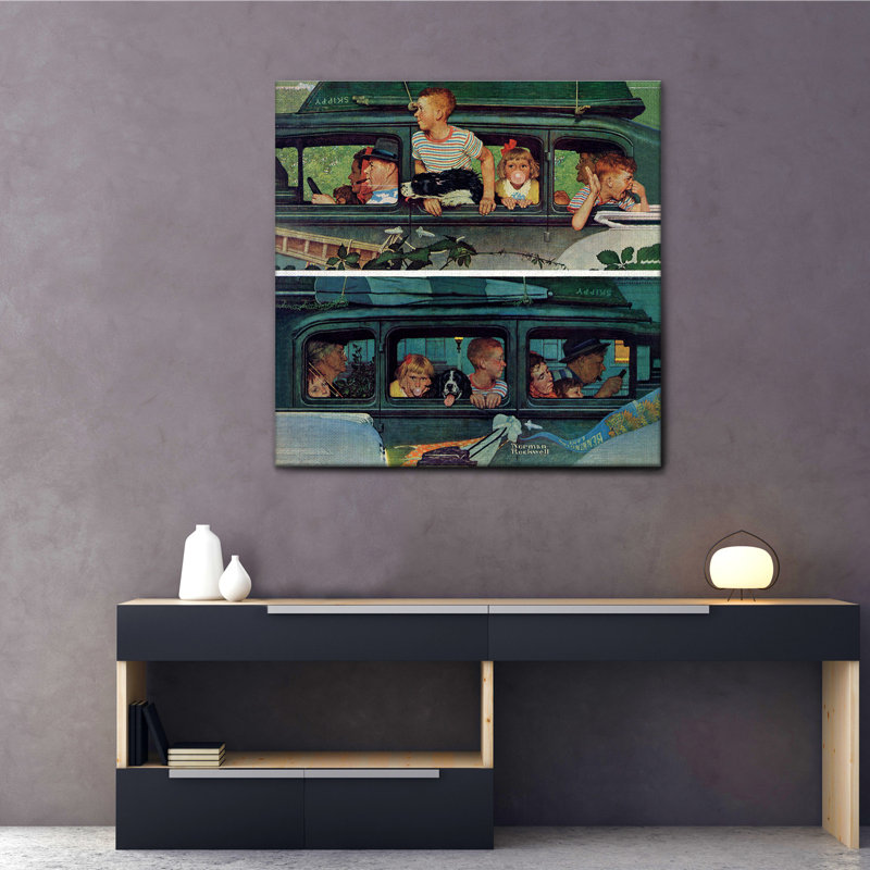 Andata E Ritorno by Norman Rockwell - No Frame Print on Canvas