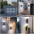 14In Modern Outdoor Porch Light Patio Light In 2 Lights With Aluminum Rectangular Tube And Tempered Glass Cover Waterproof Wall Sconce 2 Pack (Matte Black)(No Bulb)