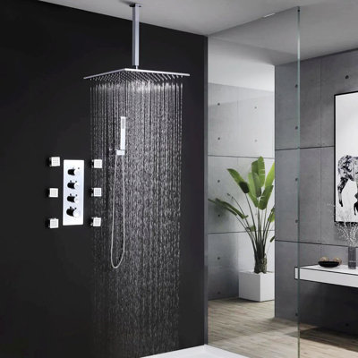 Thermostatic Complete Shower System with Rough in-Valve