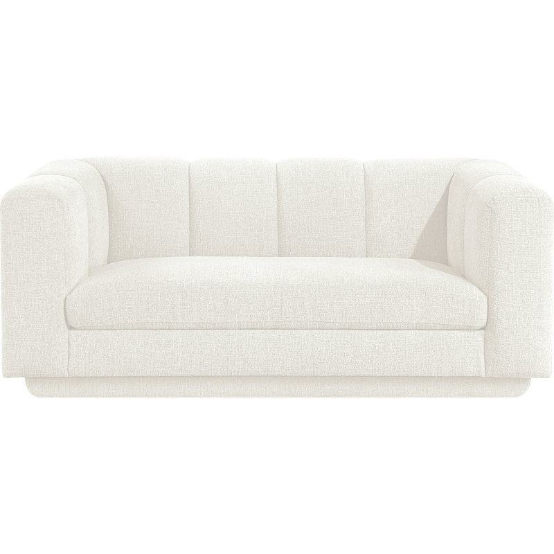 Causeuse en tissu 70,25 po Chiquita, Tissu crème