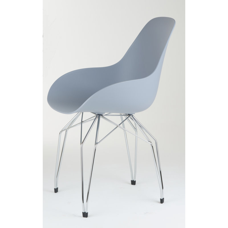 Masami Armchair, Chrome, Light Gray