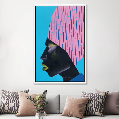 Pink Turban by VCalvento - Print on Canvas