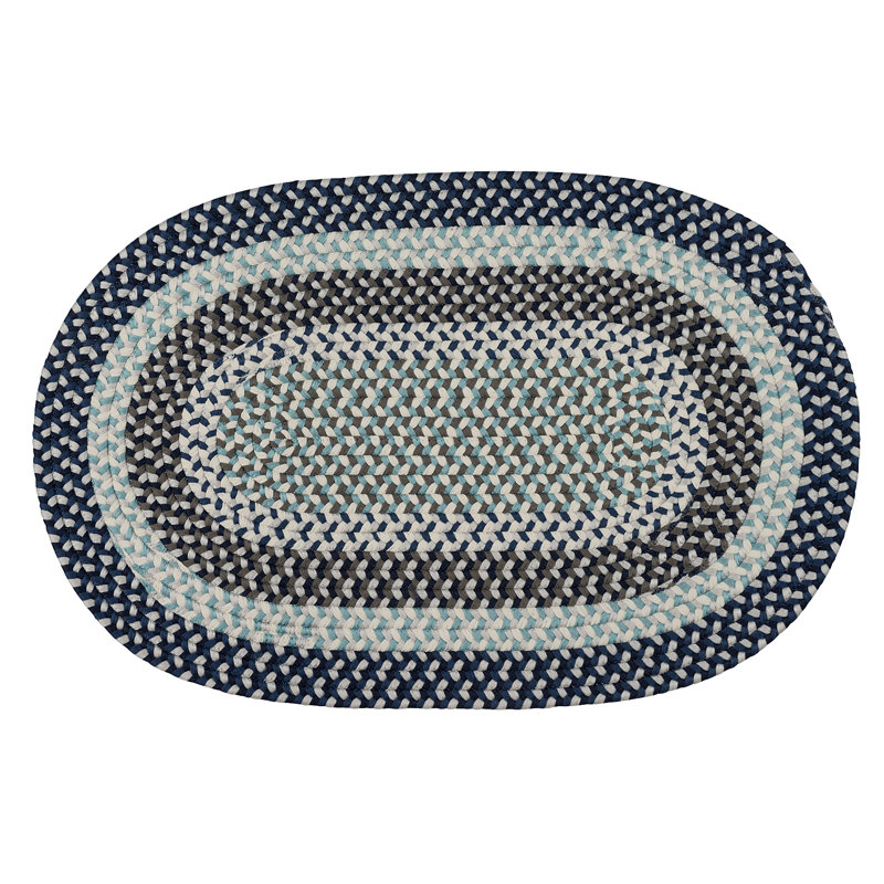 Tapis bleu / vert Gokmen Farmhouse, Ovale 2 pi x 11 pi