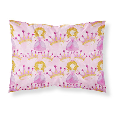Taie d’oreiller princess et couronne aquarelle