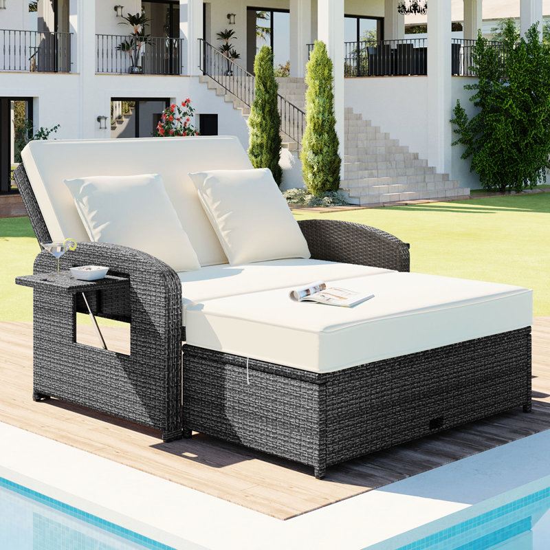 Lit inclinable en PE blanc avec dossier réglable et fonction de rangement, Blanc