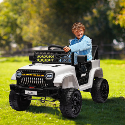 12V Kids Ride On Truck Electric Vehicle Battery Powered Car Toddles Ride On Toy -  gaomon, blk-PTO_0ZB40658