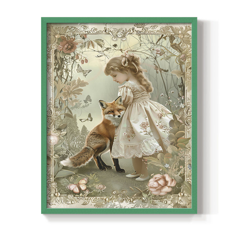 «WOMEN Series CDV», reproduction encadrée - bois massif, H 11 po x l 9 po, Vert