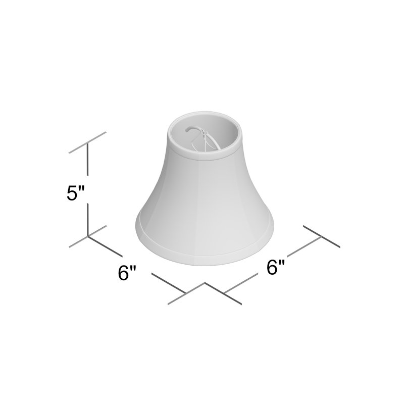 Abat-jour cloche en soie / shantung 5 po (à pince), Chocolat