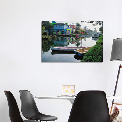 Tranquil Morning at the Venice Canal, Los Angeles 1 Piece Wrapped Canvas Wall Art