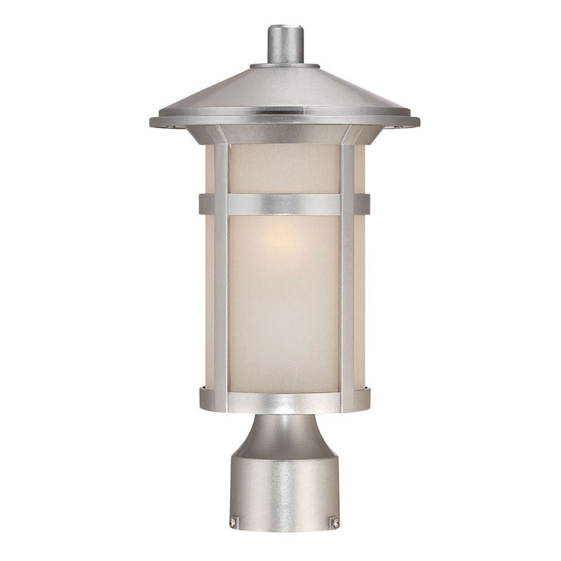 Tête de lanterne câblée à 1 lumière 15 po Misu, Argent brossé