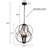 Avers 17.3" W 4-Light Wrought Iron Geometric Chandelier-2055892143