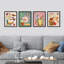 «Christmas Decor Season Porcupine Tree Star», impression sur papier 4 pièces-97770465-97770468