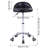 Backed Adjustable Height Ergonomic Lab Stool with Wheels-1535761492