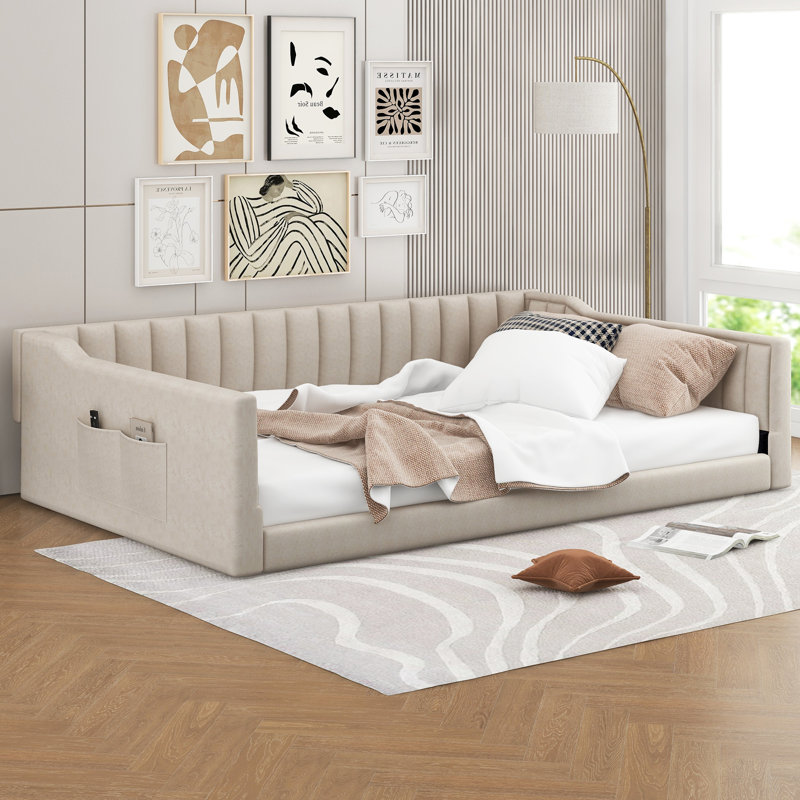 Lit de jour tapissier, Beige