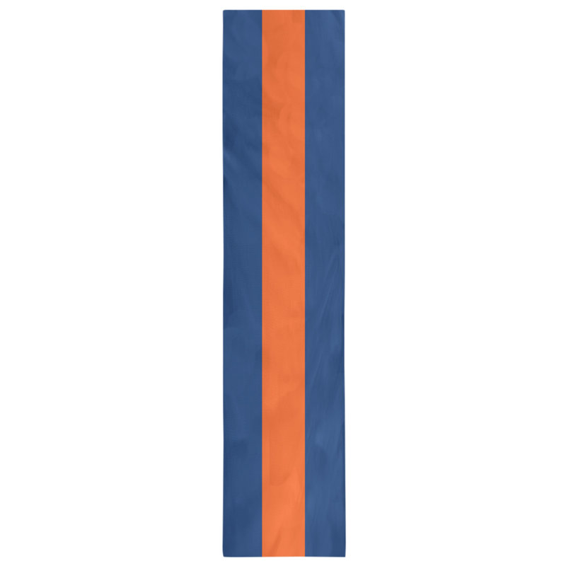 Chemin de table Seattle, New York, 90 po x 16 po, Bleu / orange / bleu
