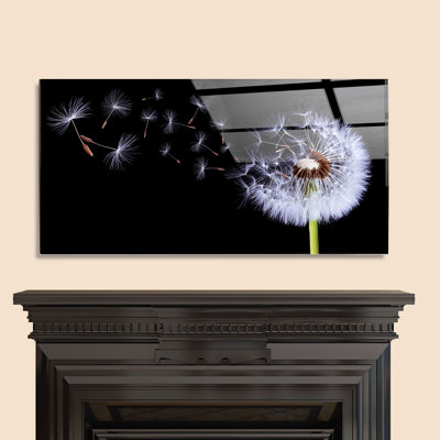 «Flying Dandelion» sur art mural en acrylique ultrabrillant, 48 po x 24 po